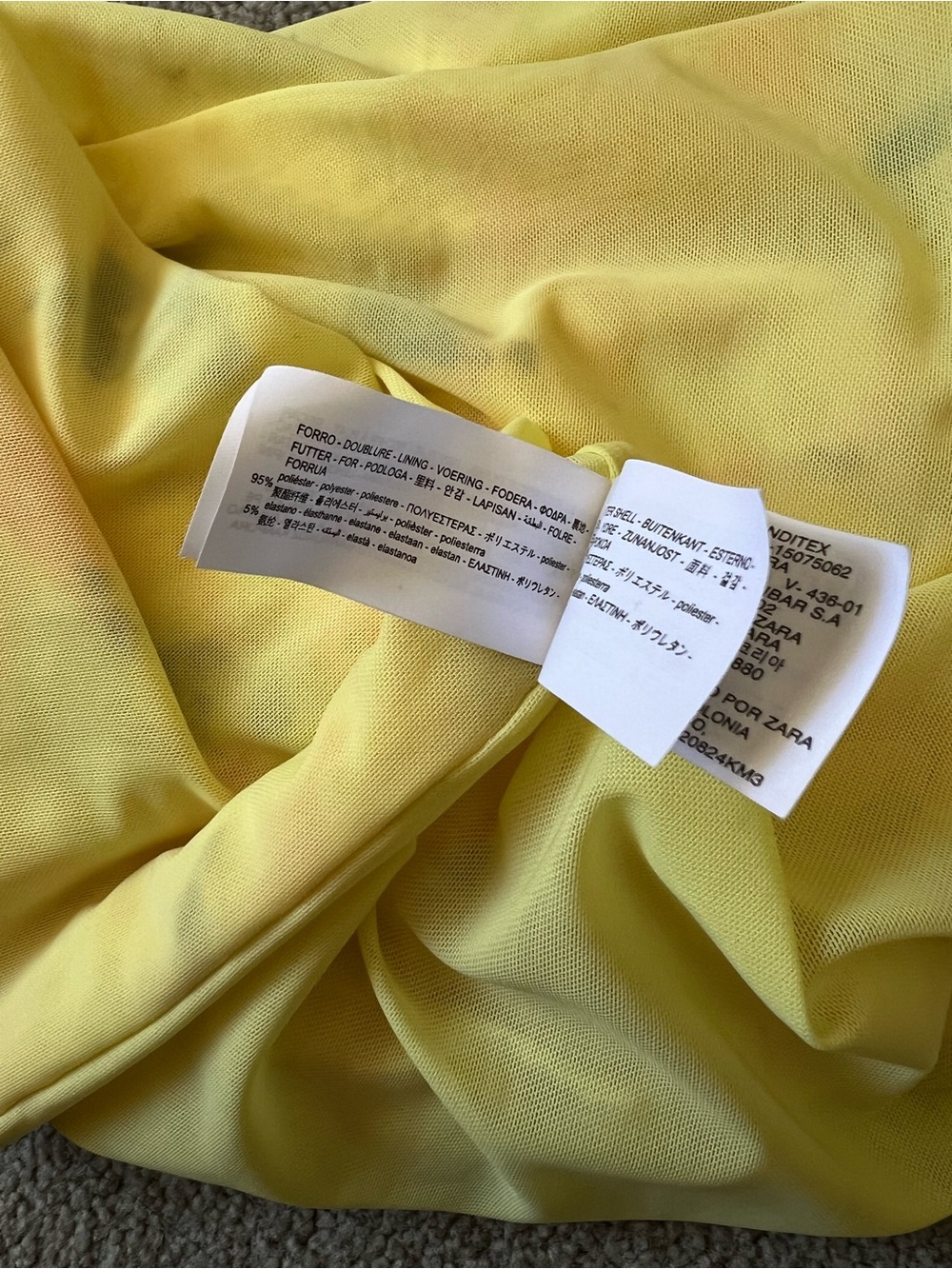Zara Yellow Floral Sleeveless Top - Picture 5 of 5